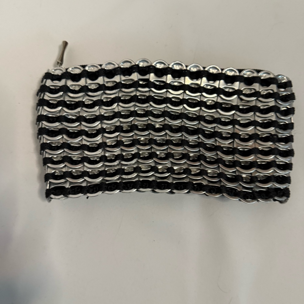 Escama Studio Black and Silver Pop Tab Clutch